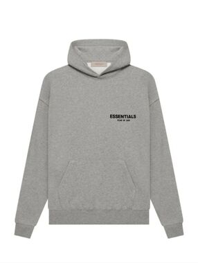 Fear of God Essentials Gray Pullover Hoodie